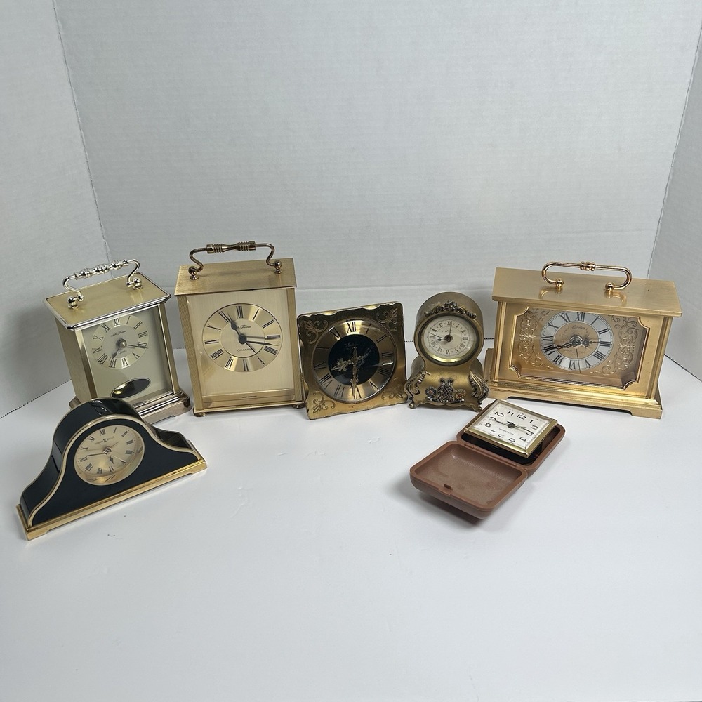 Lot Of Vintage Mantel Clocks Linden Westclox Cherie Seth Thomas Howard‎ Miller